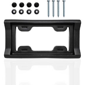 Vaygway License Plate Bumper Guard- Black Universal Rubber License Plate Mount Protector, 2.3" Thick- Protects Bumper from Scratches and Dents, Universal Fit for Car, Van- Screws Included (1 Pack)