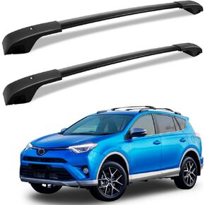Roof Racks Cross Bars Replacement for Toyota RAV4 2013-2018 Accessories, Aluminum Rails Cross Bar Crossbars Rooftop Cargo Basket Carrier Bag Luggage Rails Snowboard Skiboard Bike