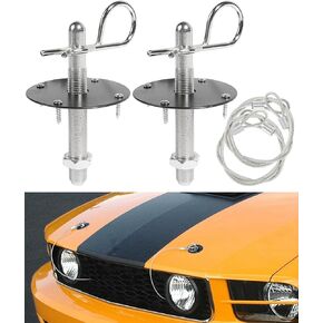 Hood Pins,Hood Pin Kit,Hood Lock Hood Pins Kit for Car,Car Accessories Stainless Steel Engine Hood Pin Plate Bonnet Lock Clip Kit,Car Modified Accessory Hood Lock,Fits Most Car Truck SUV