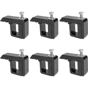 AA-Racks P-AC-10 مشابك تثبيت من الألومنيوم غطاء الشاحنة العلوي لشاحنات Ford Super Duty F-250 F-350، مجموعة من 6 - أسود in Kuwait