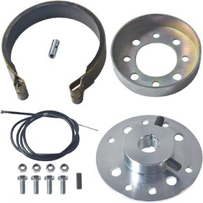 Rear 4" Drum Brake Band Pin with 65" Cable for Go Kart 5/8" Bore & 3/16" Keyway for Mini Bike 212cc 196cc 6.5hp Dune Buggies Drift Trike Heavy Duty Go Kart Cart with Hardware Kit