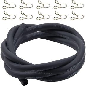 5.5mm Fuel Line (ID 5.5mm * OD 10mm) 1/5 Inch Gas Tube Fuel Hose 5 Feet with 10pcs Clamps for ATV Quad Pit Dirt Bike Go Kart Moped Pocket Bike Motorcycle