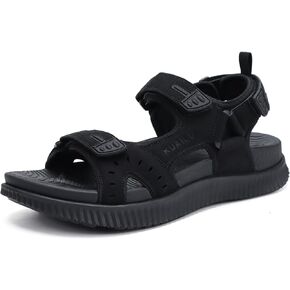 KuaiLu Mens Hiking Sandals With Arch Support Sport Recovery Athletic Walking Sandals For Man Outdoor Summer Casual Thick Cushion Beach Water Fisherman Sandal Size 7-14