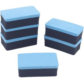 6PCS Leather Polish Sponge Cleaning Shoe Sofa Bag Leather Jacket Car Seat Eva Shining Brush Applicator Painting DIY Remove Dirt Color Restore Reuse Light Large Square Sponge