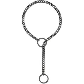 Gold O-ring Slip Chain Necklace, Handmade Punk Cuban Link Chain Necklace Jewelry Silver Chunky Y-Necklace For Women Men