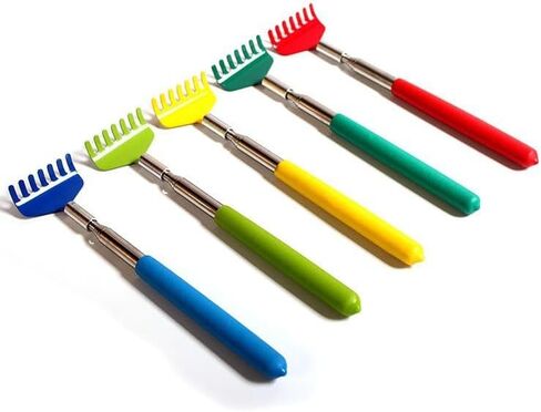 2 Pcs Cat Telescopic Teaser Wand Retractable Scratch Comb Tickle Scratcher Handy Interactive Play Toy for Cats Dogs (Random Color) in Saudi Arabia