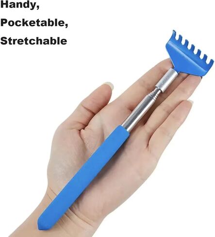 2 Pcs Cat Telescopic Teaser Wand Retractable Scratch Comb Tickle Scratcher Handy Interactive Play Toy for Cats Dogs (Random Color) in Saudi Arabia