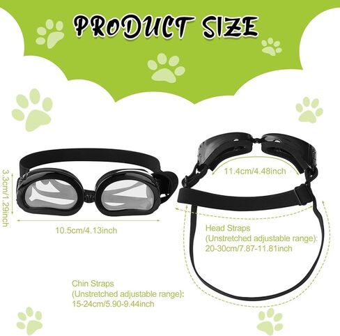 قطعتان من نظارات الكلاب الصغيرة والمتوسطة، نظارات شمسية للكلاب متوسطة السلالة للكلاب المتوسطة نظارات شمسية لركوب الخيل في الهواء الطلق والقيادة نظارات حماية من الأشعة فوق البنفسجية مع أشرطة قابلة للتعديل in Kuwait