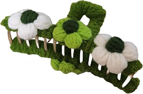 Hair Claw Clips Gold Shark Barrette Metal Hair Clamps - Handmade crochet metal shark clips for Thick Hair, Metal Hair Claw Clips for Women & Cute Hair Clips (brown) in Saudi Arabia