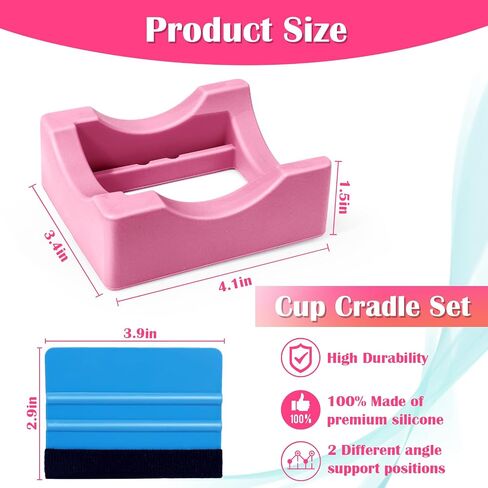 Mity rain Cup Cradle for Tumblers with Squeegee Use to Apply Vinly Decal in Saudi Arabia