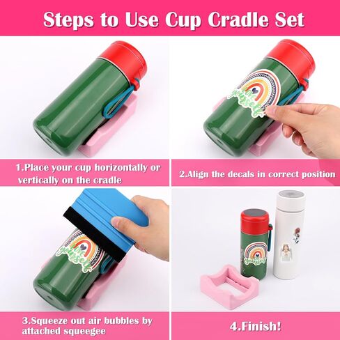 Mity rain Cup Cradle for Tumblers with Squeegee Use to Apply Vinly Decal in Saudi Arabia