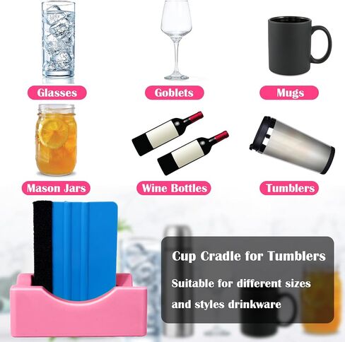 Mity rain Cup Cradle for Tumblers with Squeegee Use to Apply Vinly Decal in Saudi Arabia