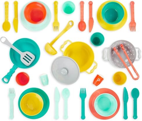 B. toys – Play Kitchen Accessories – Cookware, Dishes, Utensils – 33-Piece Play Set for Kids – Pretend Play Toys – 3 Years + – Mini Chef Kitchen Set in Saudi Arabia
