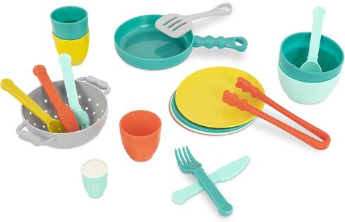 B. toys – Play Kitchen Accessories – Cookware, Dishes, Utensils – 33-Piece Play Set for Kids – Pretend Play Toys – 3 Years + – Mini Chef Kitchen Set in Saudi Arabia
