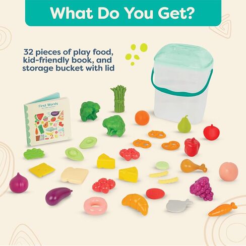 B. toys – Play Kitchen Accessories – Cookware, Dishes, Utensils – 33-Piece Play Set for Kids – Pretend Play Toys – 3 Years + – Mini Chef Kitchen Set in Saudi Arabia
