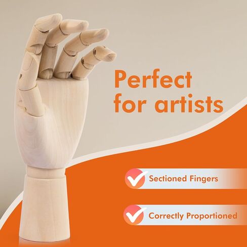 Falling in Art 12Inch Drawing Mannequin, Wooden Human Model for Art Creation, Natural in Saudi Arabia