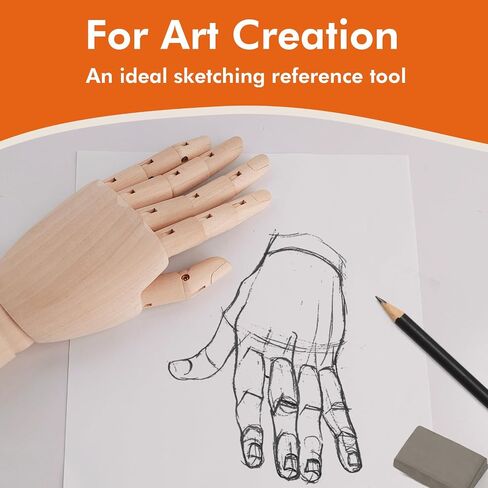 Falling in Art 12Inch Drawing Mannequin, Wooden Human Model for Art Creation, Natural in Saudi Arabia