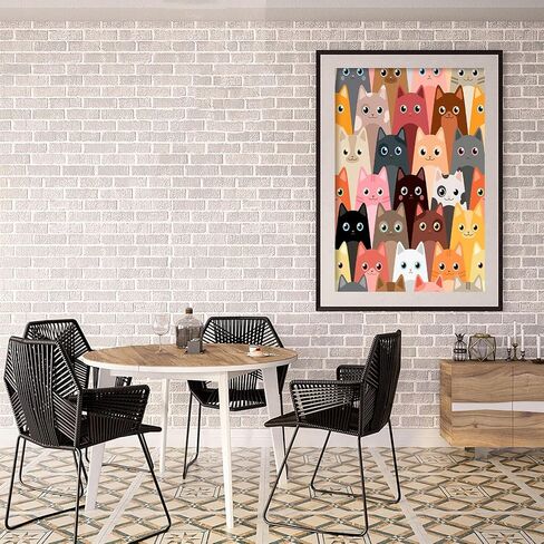 DIY Cat Diamond Art Kits with Round Diamond, 5D Diamond Painting Kits for Adults, Cat Family Diamond Painting Full Drill Round Rhinestone for Home Wall Decor 11.8X15.7inch in Saudi Arabia
