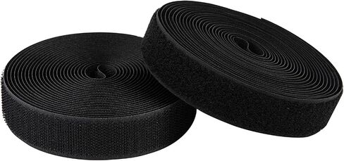 MYUREN 2 Inch Sew on Hook and Loop Strips, Black, 3 Yards in Kuwait
