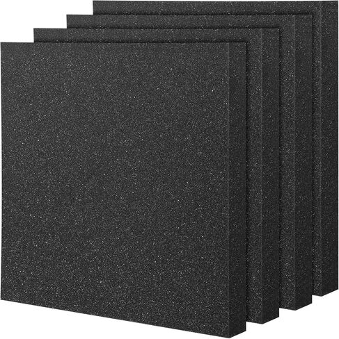 4 Pieces Polyurethane Foam Sheet 11.8 x 11.8 x 1.5 Inch Cuttable Polyurethane Foam Pads Craft Foam Black Tool Box Foam Insert for Toolbox Camera Storage and Crafts(11.8 x 11.8 x 1.5 Inch) in Kuwait