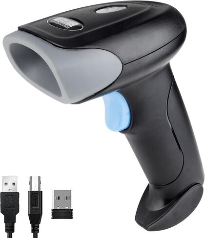 Barcode Scanner 2D QR 1D Wireless Handheld Laser Bar Code Reader 3-in-1 with Bluetooth & 2.4G Wireless & USB Wired Works with iPad, Android Phone, iPhone, Laptop-U26 in Saudi Arabia