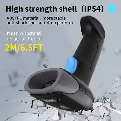 Barcode Scanner 2D QR 1D Wireless Handheld Laser Bar Code Reader 3-in-1 with Bluetooth & 2.4G Wireless & USB Wired Works with iPad, Android Phone, iPhone, Laptop-U26 in Saudi Arabia