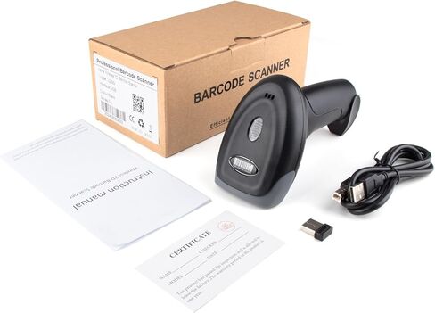 Barcode Scanner 2D QR 1D Wireless Handheld Laser Bar Code Reader 3-in-1 with Bluetooth & 2.4G Wireless & USB Wired Works with iPad, Android Phone, iPhone, Laptop-U26 in Saudi Arabia