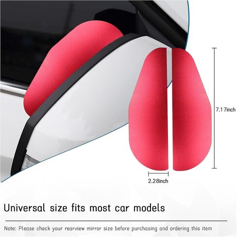 2 PCS Car Mirror Rain Visor Guard, Carbon Fiber Side Mirror Rain Visor Eyebrow, Waterproof Side Rear View Mirror Protecter, Universal Exterior Accessories Fits Most Vehicles (Carbon Fiber 1) in Saudi Arabia