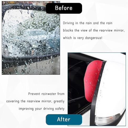 2 PCS Car Mirror Rain Visor Guard, Carbon Fiber Side Mirror Rain Visor Eyebrow, Waterproof Side Rear View Mirror Protecter, Universal Exterior Accessories Fits Most Vehicles (Carbon Fiber 1) in Saudi Arabia