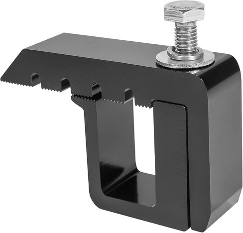 AA-Racks P-AC-10 مشابك تثبيت من الألومنيوم غطاء الشاحنة العلوي لشاحنات Ford Super Duty F-250 F-350، مجموعة من 6 - أسود in Kuwait