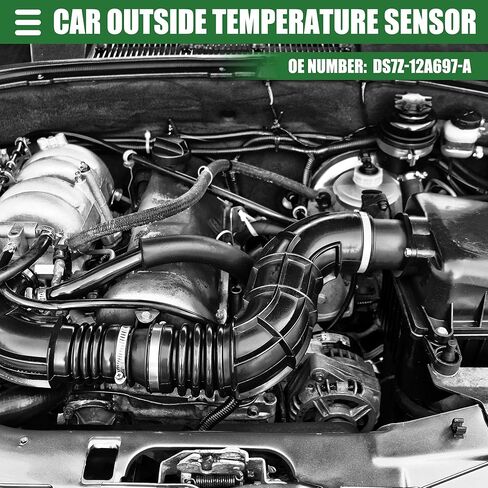 حساس درجة حرارة مدخل الهواء من موتفورتي، حساس درجة حرارة شحن الهواء، لسيارة فورد برونكو 2021، بلاستيك، رقم DS7Z-12A697-A، بني in Kuwait