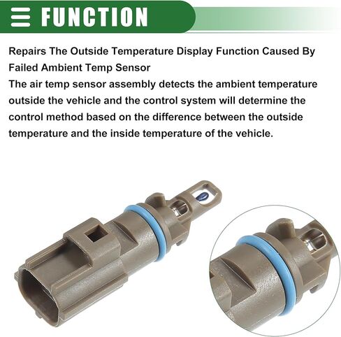 حساس درجة حرارة مدخل الهواء من موتفورتي، حساس درجة حرارة شحن الهواء، لسيارة فورد برونكو 2021، بلاستيك، رقم DS7Z-12A697-A، بني in Kuwait