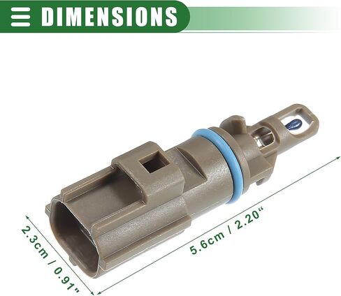 حساس درجة حرارة مدخل الهواء من موتفورتي، حساس درجة حرارة شحن الهواء، لسيارة فورد برونكو 2021، بلاستيك، رقم DS7Z-12A697-A، بني in Kuwait