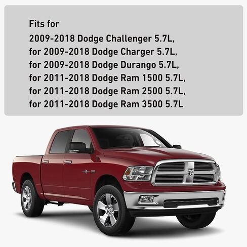 مجموعة أدوات حشية مشعب العادم 57073 مع مسامير ومسامير متوافقة مع محركات 5.7 لتر V8 2009-2020 دودج رام 1500 2500 3500 جيب تشارجر جراند شيروكي (يسار كامل + يمين) in Kuwait