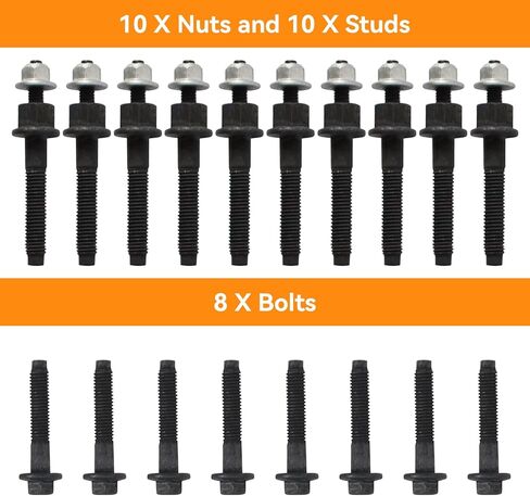 Exhaust Manifold Gasket with Bolt Studs and Nuts Set for 2009-2020 Chrysler Dodge Ram 1500 2500 3500 Jeep 5.7L V8 (Complete Left + Right Set) in Kuwait