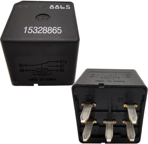 مرحل 15328865 لمستشعر درجة حرارة سائل التبريد Chevy GMC GM Buick والتحكم في المروحة مرحل متعدد الأغراض 12193602، 15-81106 مرحل خمسة دبابيس 12 فولت 40 أمبير in Kuwait