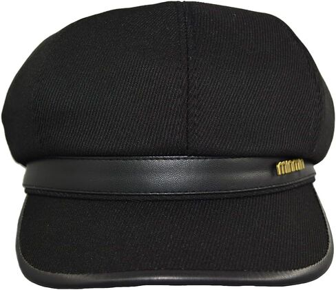 قطعتان من قبعة موزع الصحف للسيدات من الصوف الخريفي، قبعة رسام من Paperboy Cabbie، قبعات عدالة شعرية عصرية كلاسيكية (أسود وكاكي) in Kuwait