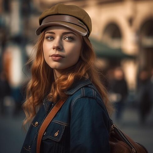 قطعتان من قبعة موزع الصحف للسيدات من الصوف الخريفي، قبعة رسام من Paperboy Cabbie، قبعات عدالة شعرية عصرية كلاسيكية (أسود وكاكي) in Kuwait