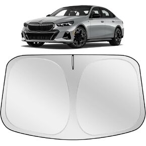 Xhring Windshield Sun Shade Sunshade متوافق مع BMW 5-Series 528i 535i 530i 525i 540i 520i 530e 545i 550i 2026 2025 2024 2023 2017-2022 إكسسوارات ، ساحة الزجاج الأمامي للسيارة. in Kuwait