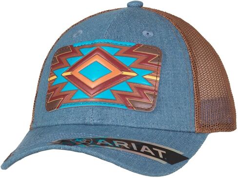 ARIAT Women's Leather Patch Cap, Denim in Saudi Arabia