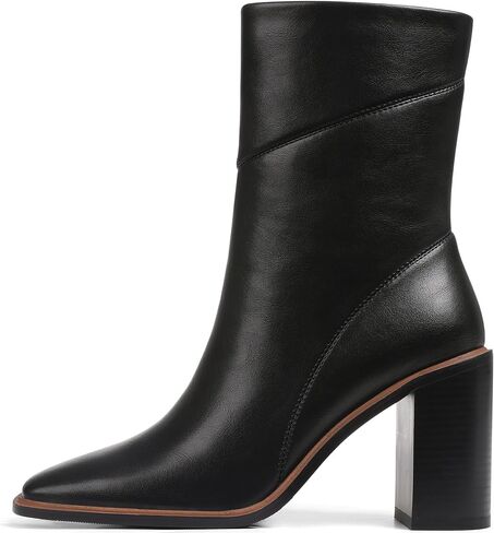 Lovee Cosee Women's Onkle Boots 2025 chunky Heel Square Toe Side Side Side Booties مع التماس الفريد الذي يوضح بالتفصيل غير الرسمي أحذية الشتاء الشتوية لحفلات حفل Night Office Office Office in Kuwait