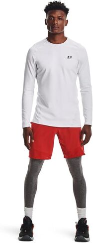 Under Armour Men's ColdGear Fitted Crew Shirt Top 1366068 (US, Alpha, Medium, Regular, Regular, Black/White - 002) in Kuwait