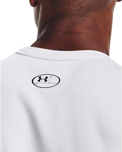 Under Armour Men's ColdGear Fitted Crew Shirt Top 1366068 (US, Alpha, Medium, Regular, Regular, Black/White - 002) in Kuwait