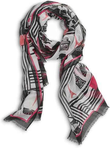 Karl Lagerfeld Paris Women's Accessories Scarf,White,1SZ in Kuwait