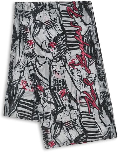 Karl Lagerfeld Paris Women's Accessories Scarf,White,1SZ in Kuwait