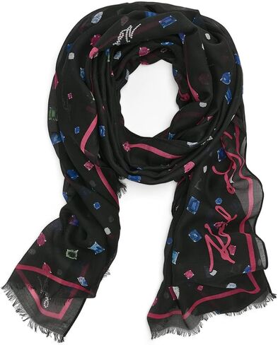 Karl Lagerfeld Paris Women's Accessories Scarf,White,1SZ in Kuwait