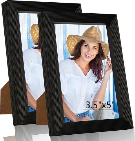 5x7 Picture Frame for Wall Hanging or Tabletop Display, Wall Mounting Horizontally or Vertically,Photo Frame with HD Plexiglass for Photos, Posters & Art Prints,Brown Frame,2 Pack in Saudi Arabia
