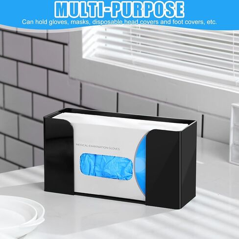 2 Pcs Acrylic Glove Box Holder Dispenser Glove Holder for Wall Mount Clear Acrylic Glove Rack Wall Floating Mask Dispenser for Medical Latex Rubber Disposable Glove Boxes (10.2 x 3.5 x 5.3'', Single) in Saudi Arabia