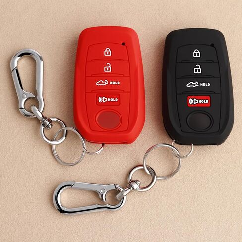 تغطية مفتاح Tandrive Key FOB لتويوتا 2025 2024 Tacoma و 2025-2022 TUNDRA ، 4-BUTTER ، SILICONE ، 2 pack ، Black in Kuwait