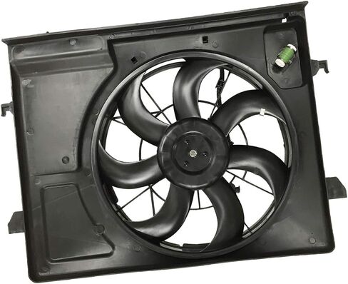 PartsFlow Radiator Cooling Fan Assembly for 2010 2011 2012 2013 Kia Forte/Forte Koup 621-497 in Saudi Arabia